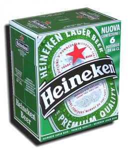 Scatola cartone birra Heineken