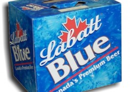 Scatola cartone birra Labatt Blue