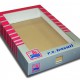 Scatola cartone tessuti con vetrina PVC