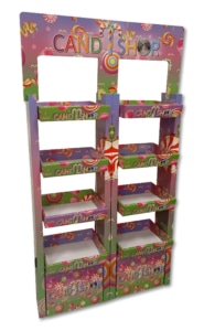 espositore da terra 4 ripiani