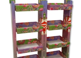 espositore da terra 4 ripiani